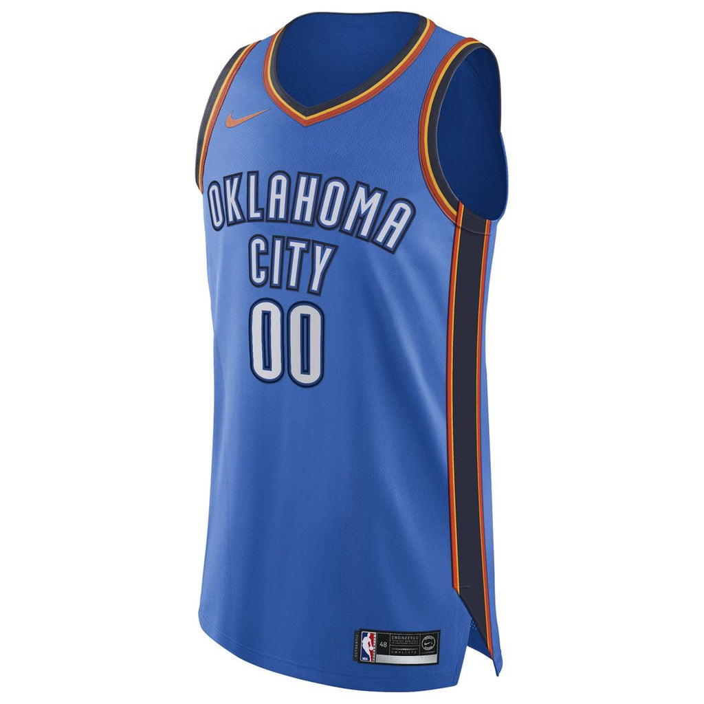 Oklahoma City Thunder Nike Authentic Custom Jersey Blue - Icon Edition