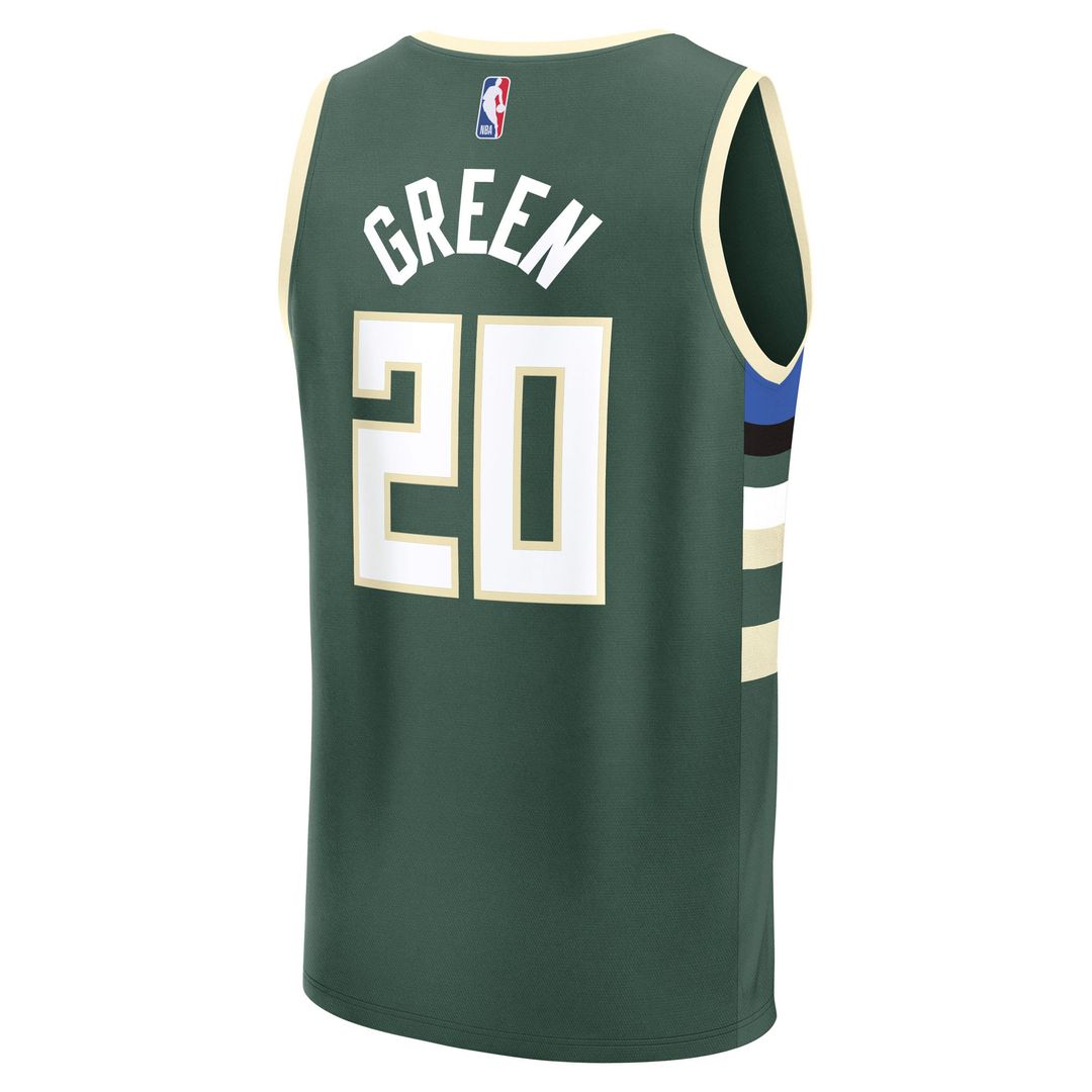 Milwaukee Bucks A.J. Green Fanatics Fast Break Replica Player Jersey - Icon Edition - Hunter Green