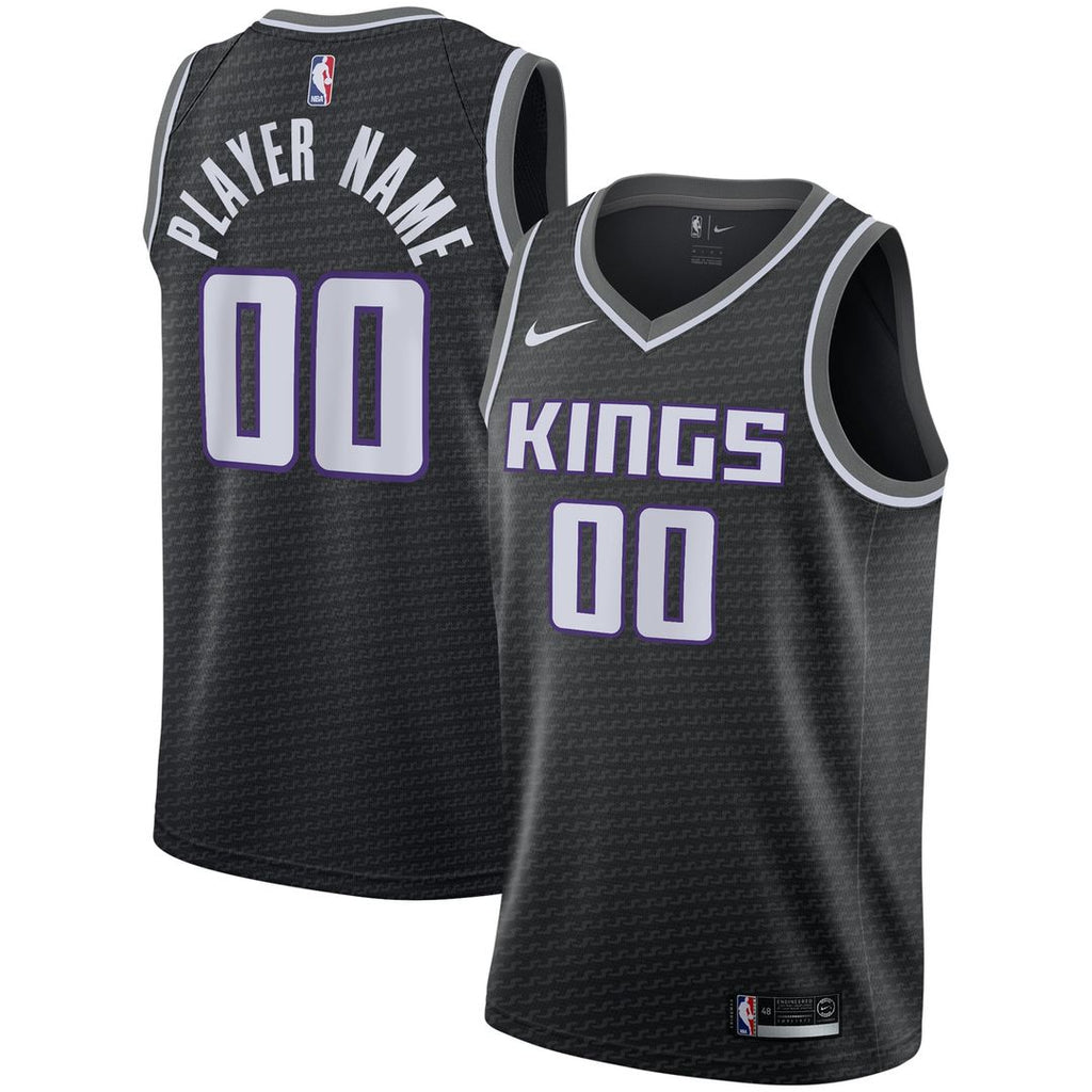 Sacramento Kings Nike Swingman Custom Jersey Black - Statement Edition