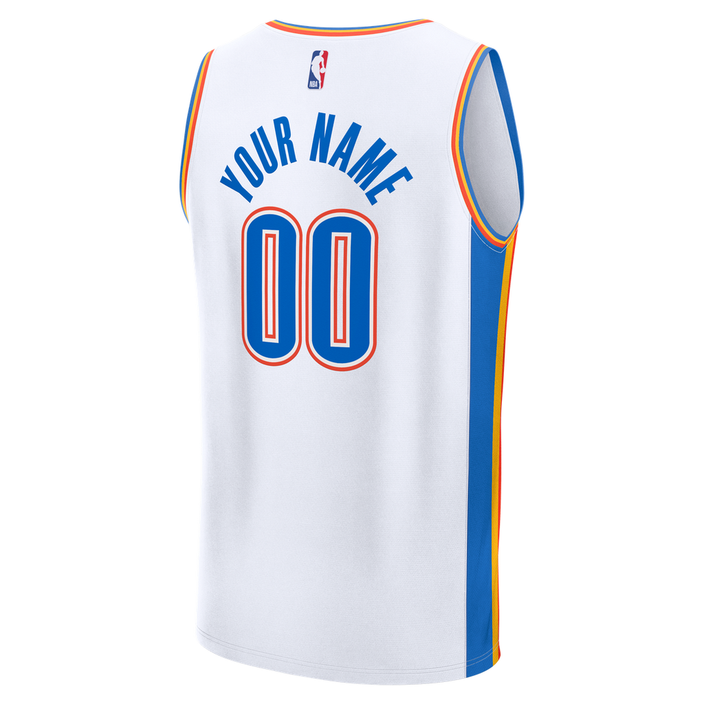 Oklahoma City Thunder Fanatics Youth Fast Break Custom Replica Jersey - Blue - Icon Edition