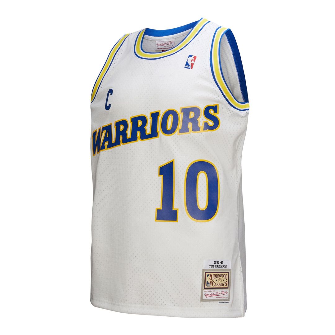 Golden State Warriors Tim Hardaway Mitchell & Ness Hardwood Classics 1990/91 Swingman Jersey - White