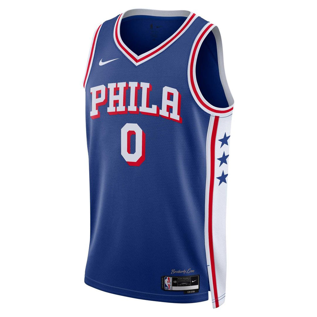 Philadelphia 76ers Tyrese Maxey Nike Unisex Swingman Jersey - Icon Edition - Royal