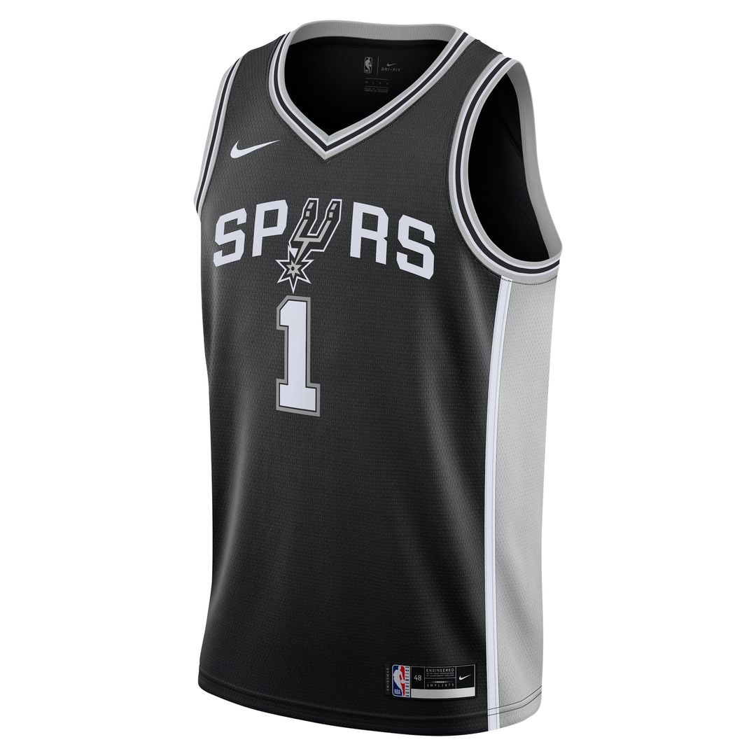 San Antonio Spurs Victor Wembanyama Nike Youth Swingman Jersey - Icon Edition - Black