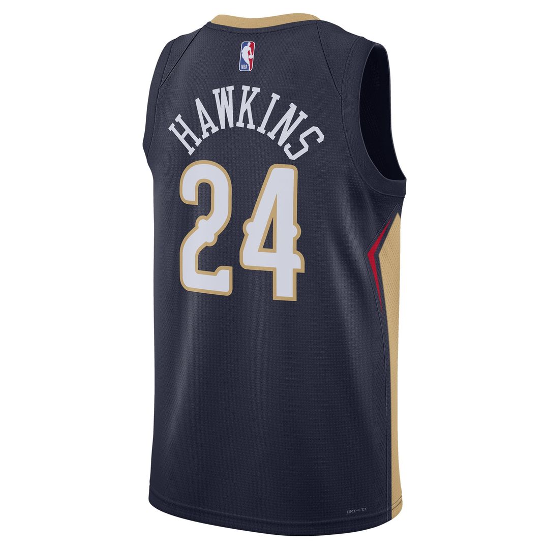 New Orleans Pelicans Jordan Hawkins Nike Unisex Swingman Jersey - Icon Edition - Navy