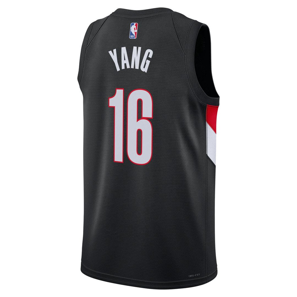 Portland Trail Blazers Yang Hansen Nike Unisex Swingman Jersey - Icon Edition - Black