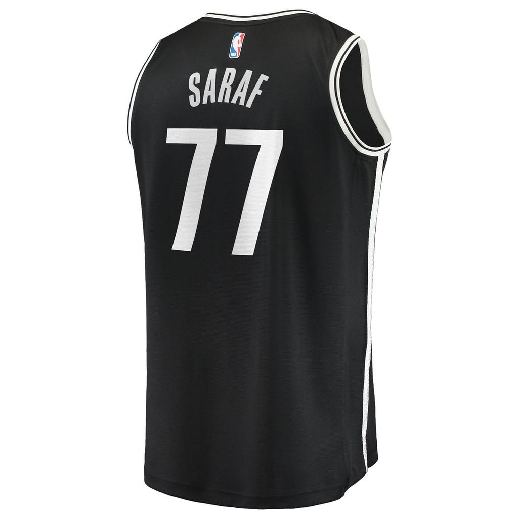 Brooklyn Nets Ben Saraf Fanatics Fast Break Replica Jersey - Black - Icon Edition