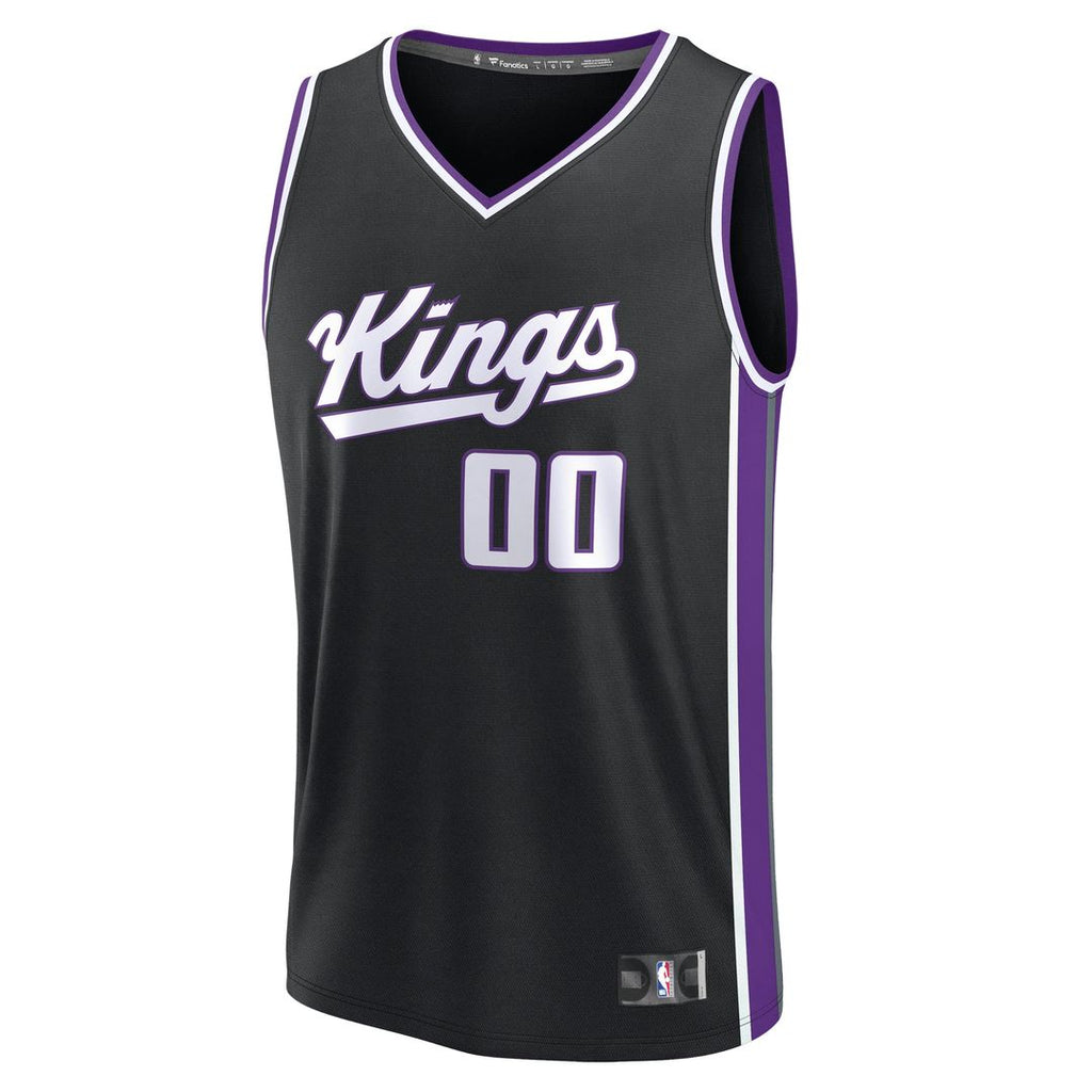 Sacramento Kings Fanatics Youth Fast Break Custom Replica Jersey - Black - Icon Edition
