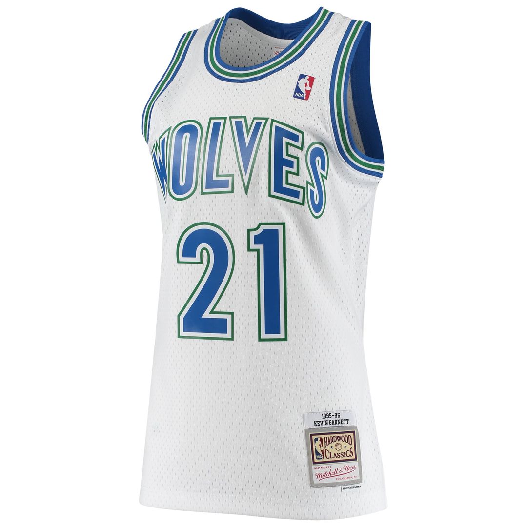 Minnesota Timberwolves Kevin Garnett Mitchell & Ness 1995/96 Hardwood Classics Swingman Jersey - White