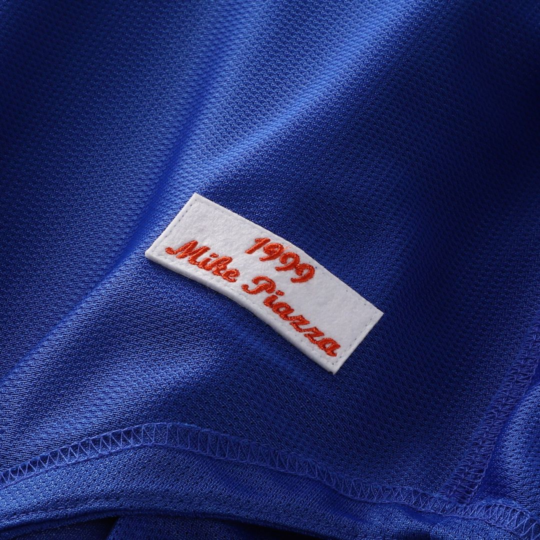 New York Mets Mike Piazza Mitchell & Ness Cooperstown Mesh Batting Practice Button - Up Jersey - Royal