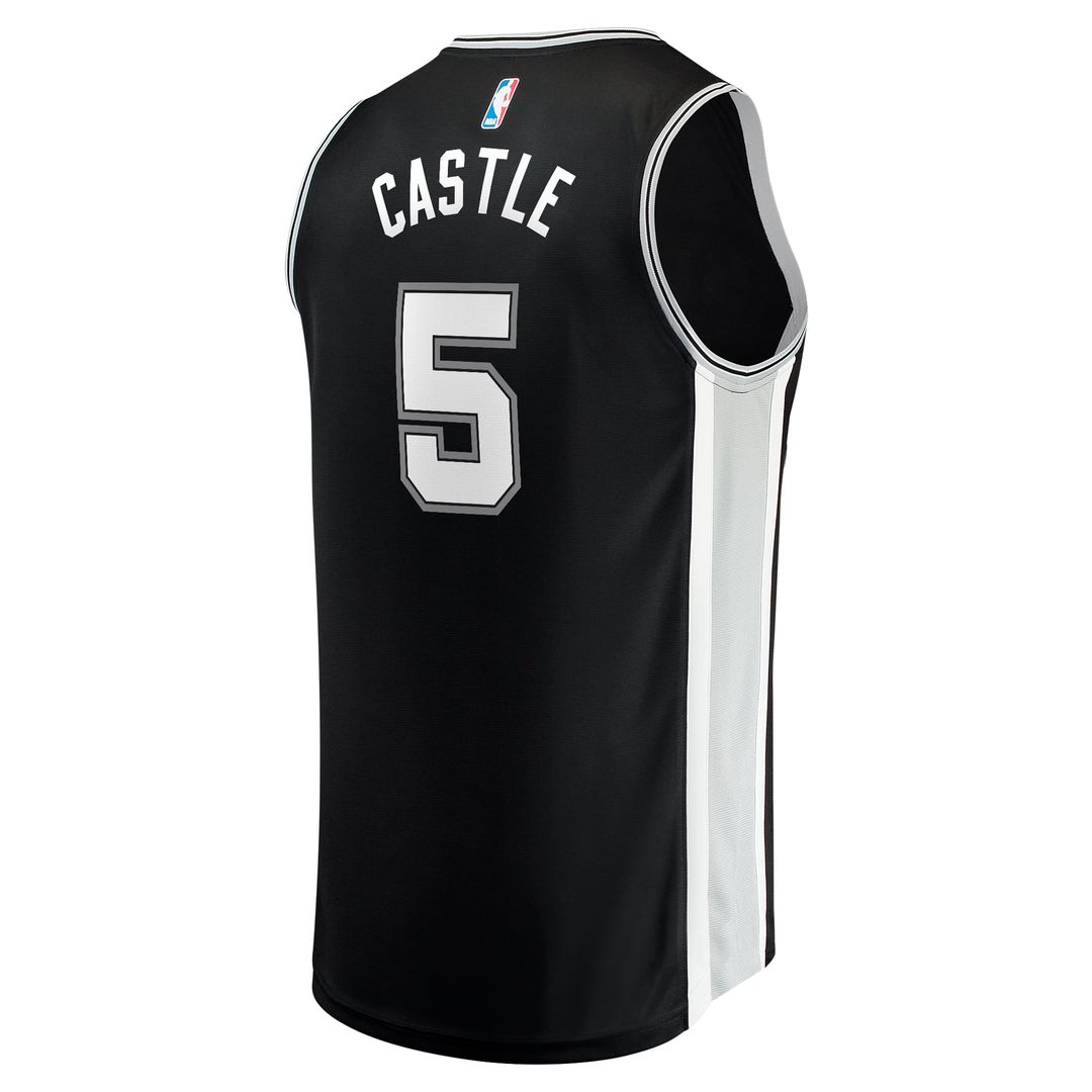San Antonio Spurs Stephon Castle Fanatics 2024 NBA Draft Fast Break Player Jersey - Icon Edition - Black