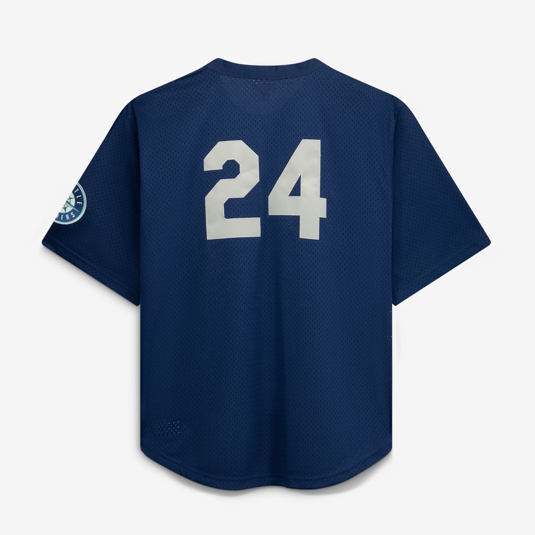 Seattle Mariners Mitchell & Ness Big & Tall Cooperstown Mesh Batting Practice Jersey - Navy