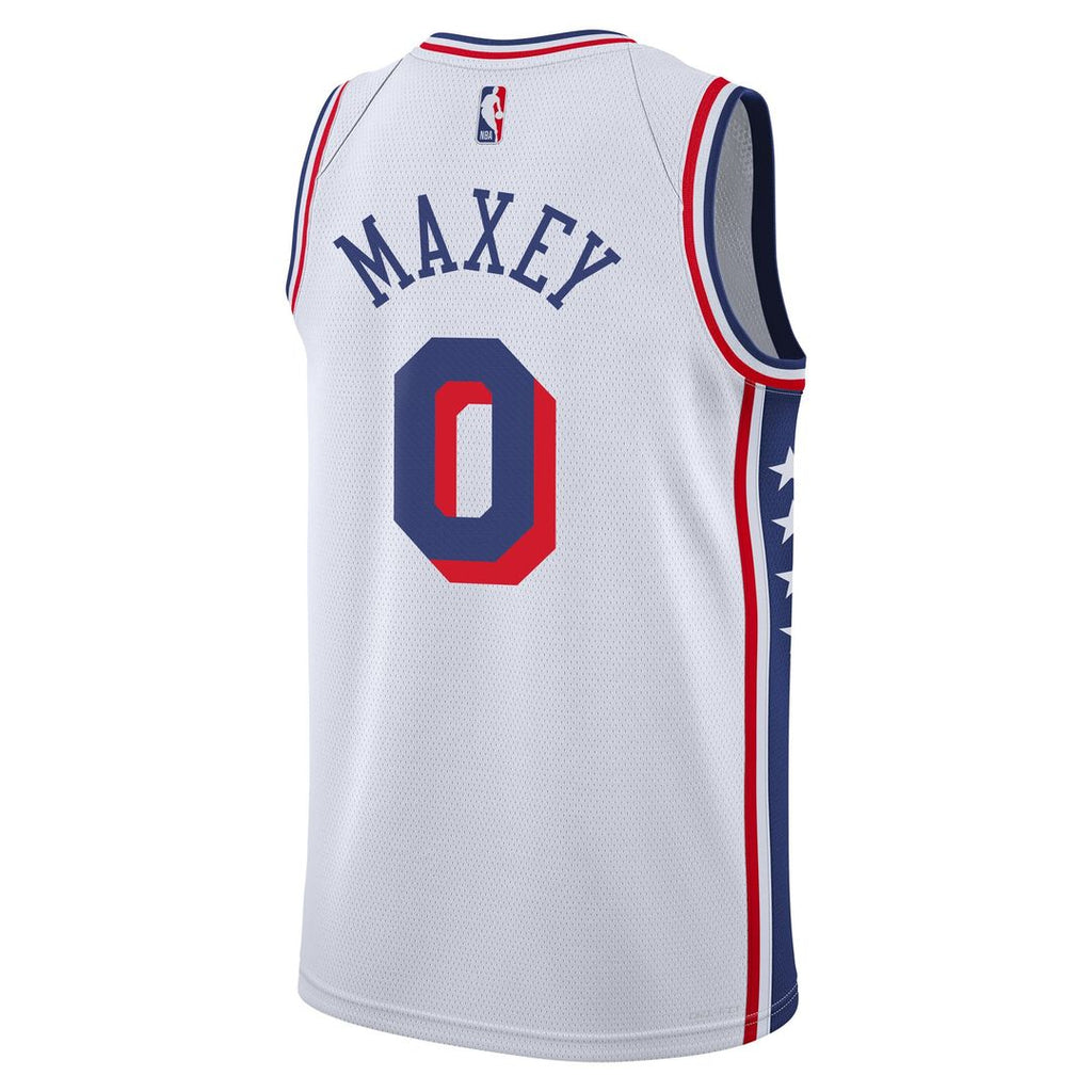 Philadelphia 76ers Tyrese Maxey Nike Youth Association Swingman Jersey - White