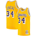 Los Angeles Lakers Shaquille O'Neal Mitchell & Ness 1996/97 Hardwood Classics Authentic Jersey - Gold