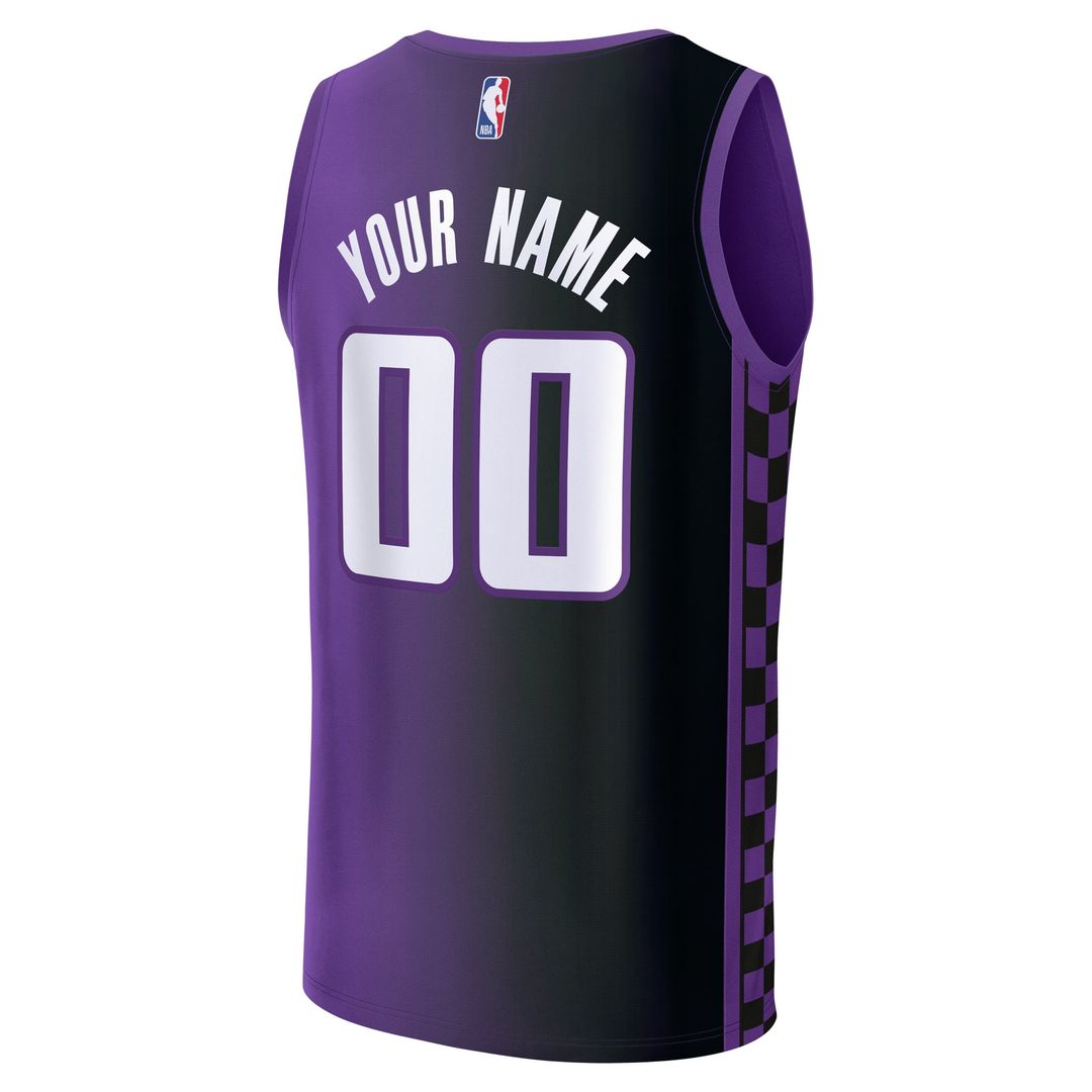 Sacramento Kings Fanatics Youth Fast Break Custom Replica Jersey - Black - Icon Edition