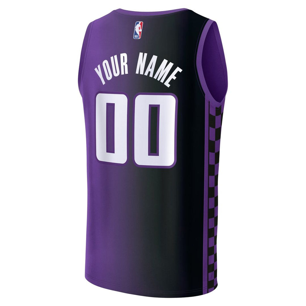 Sacramento Kings Fanatics Youth Fast Break Custom Replica Jersey - Purple - Statement Edition