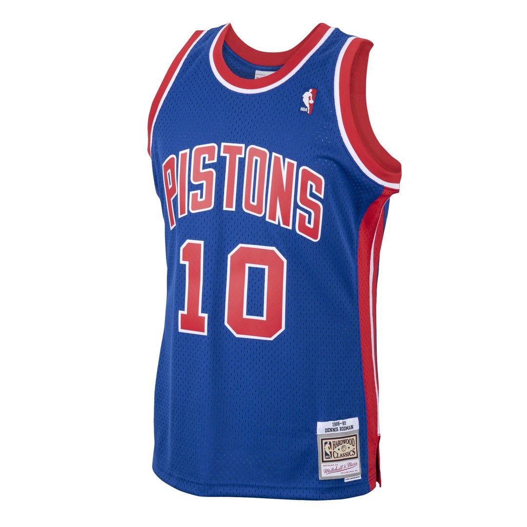 Detroit Pistons Dennis Rodman Mitchell & Ness 1988/89 Hardwood Classics Swingman Jersey - Royal