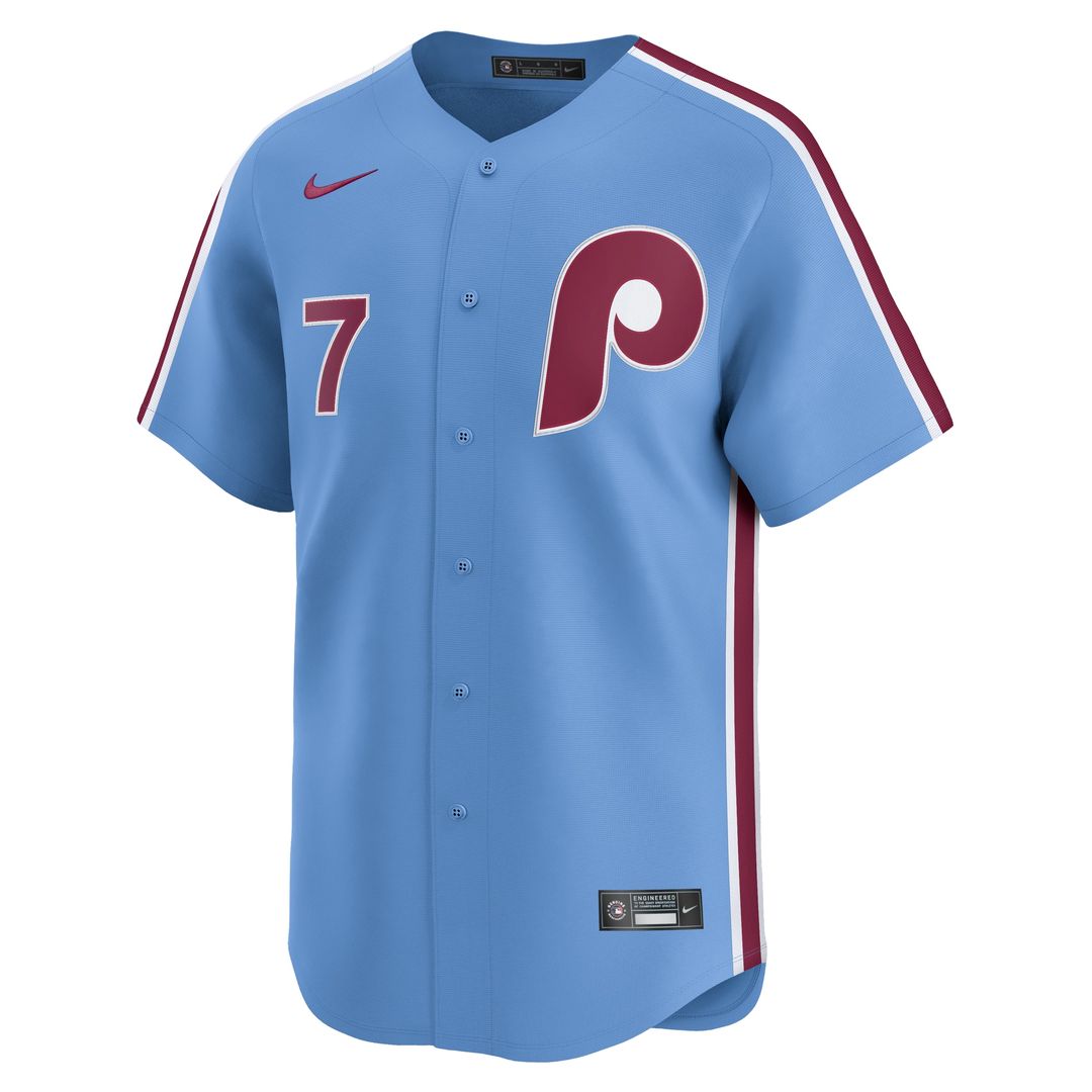 Philadelphia Phillies Trea Turner Nike Alternate Limited Player Jersey - Light Blue