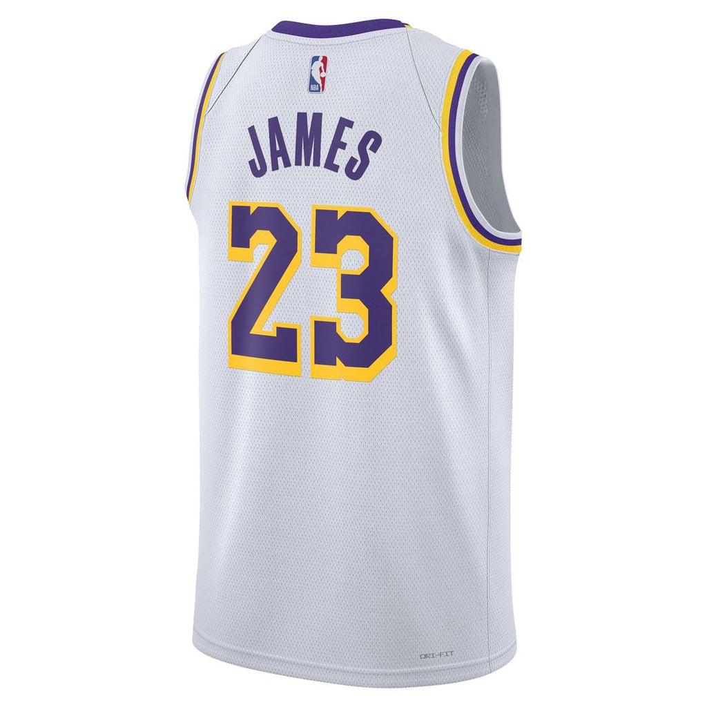 Los Angeles Lakers LeBron James Nike Unisex Swingman Jersey - Association Edition - White