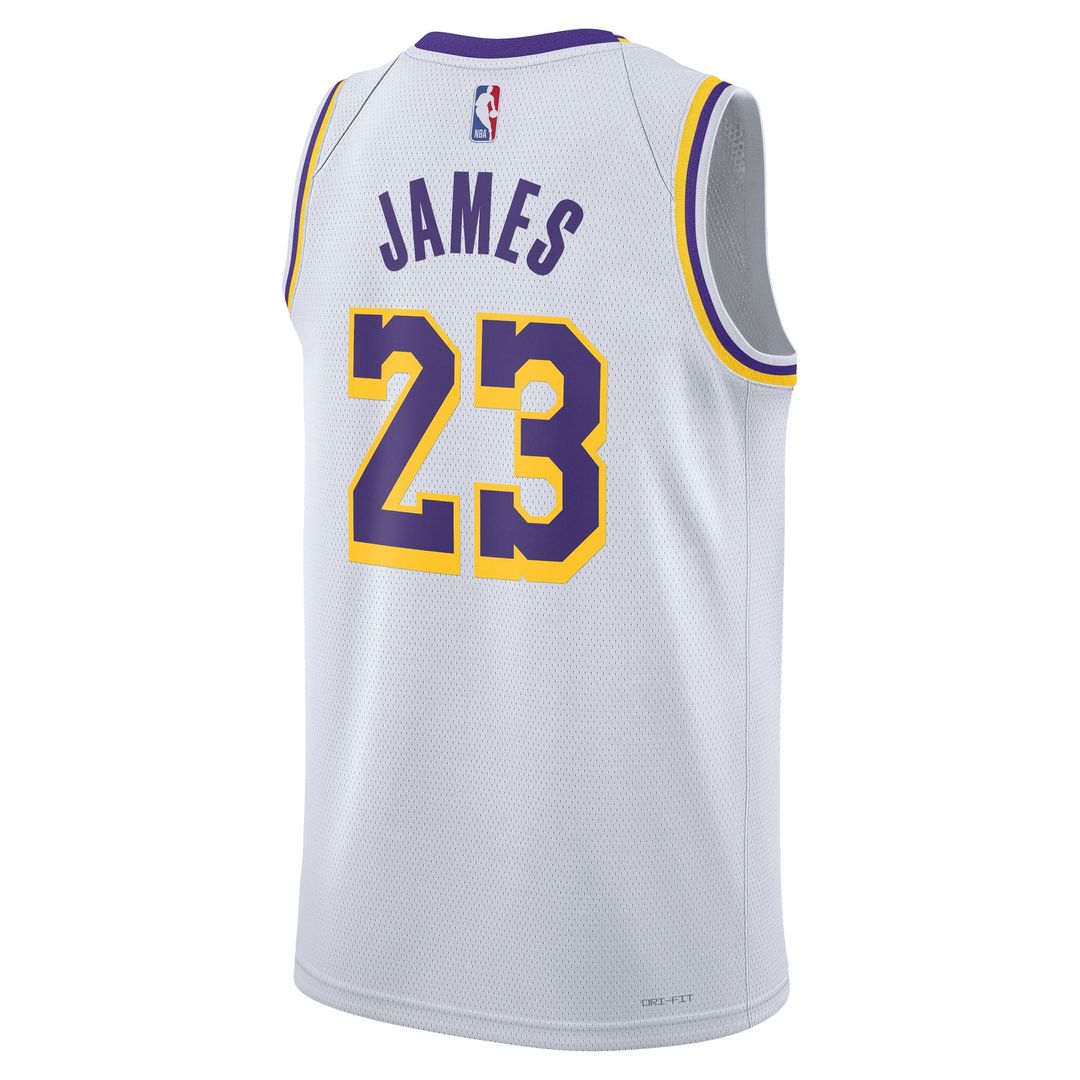 Los Angeles Lakers LeBron James Nike Unisex Swingman Jersey - Association Edition - White