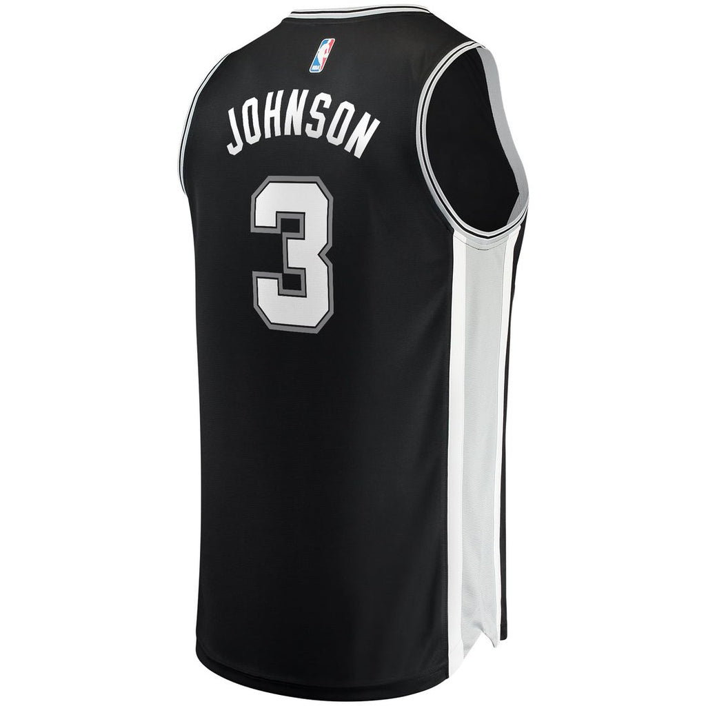 San Antonio Spurs Keldon Johnson Fanatics Fast Break Replica Jersey Black - Icon Edition
