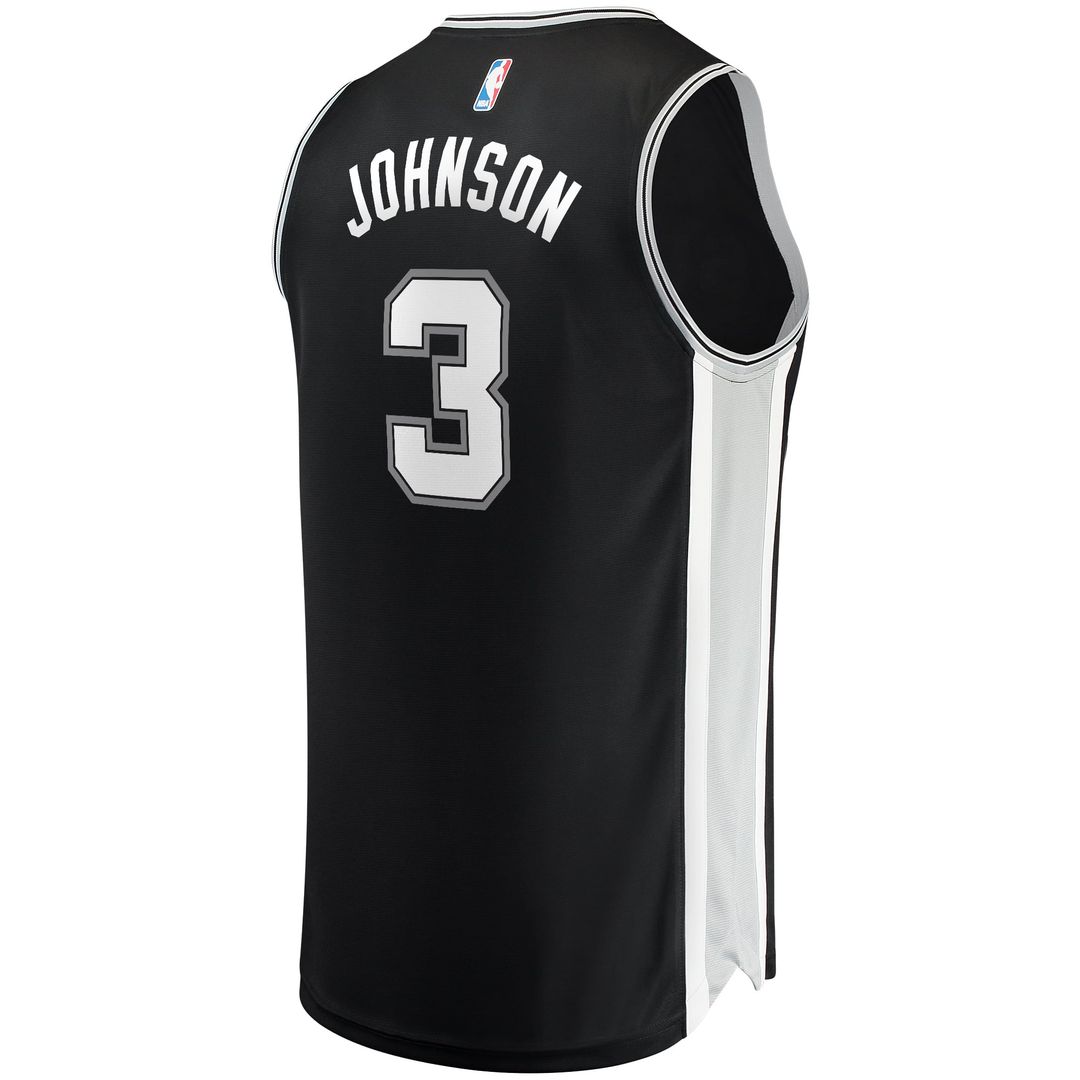 San Antonio Spurs Keldon Johnson Fanatics Fast Break Replica Jersey Black - Icon Edition