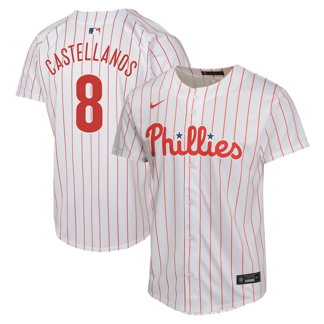Philadelphia Phillies Nick Castellanos Nike Youth Home Game Player Jersey - White