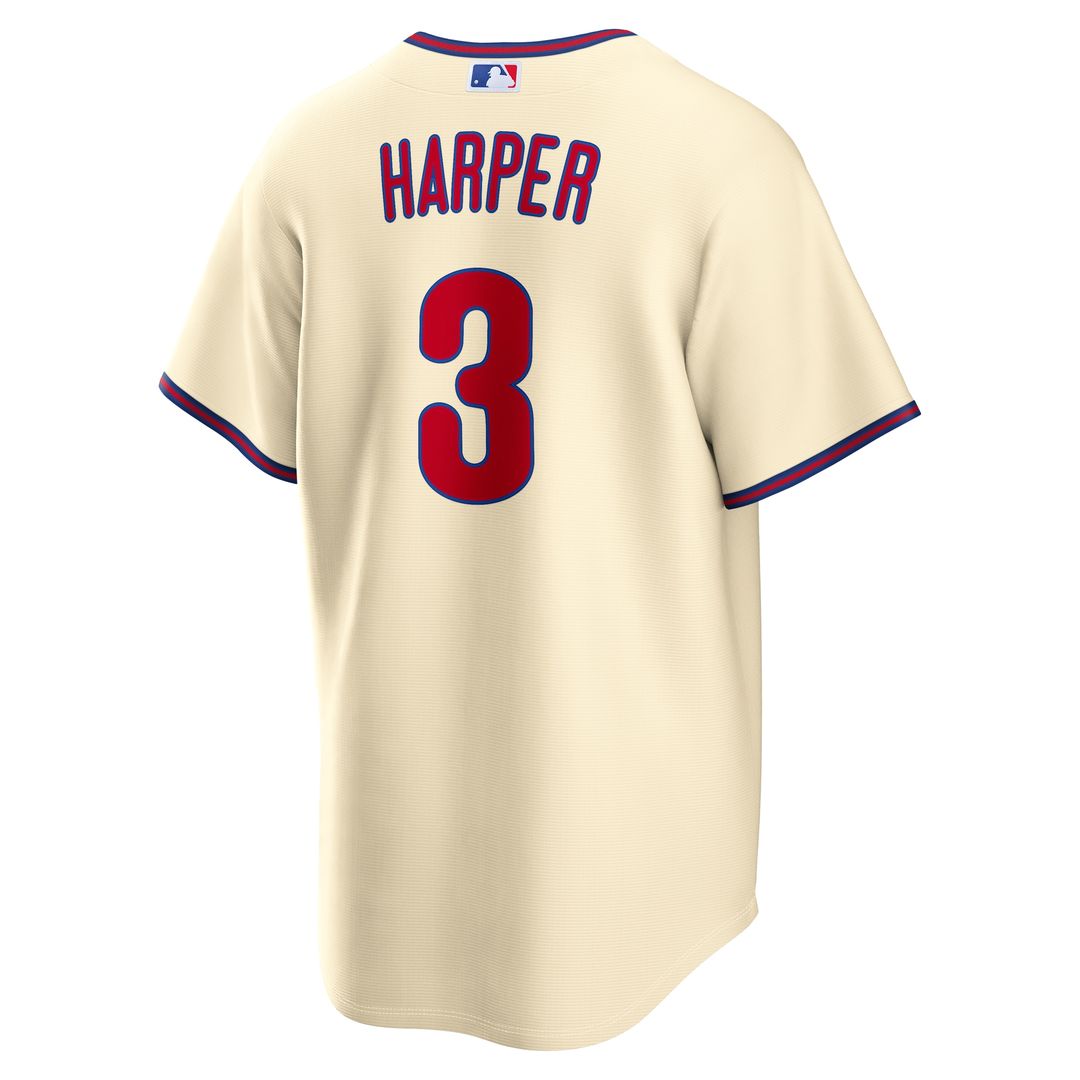 Philadelphia Phillies Bryce Harper Nike Alternate Replica Jersey - Cream