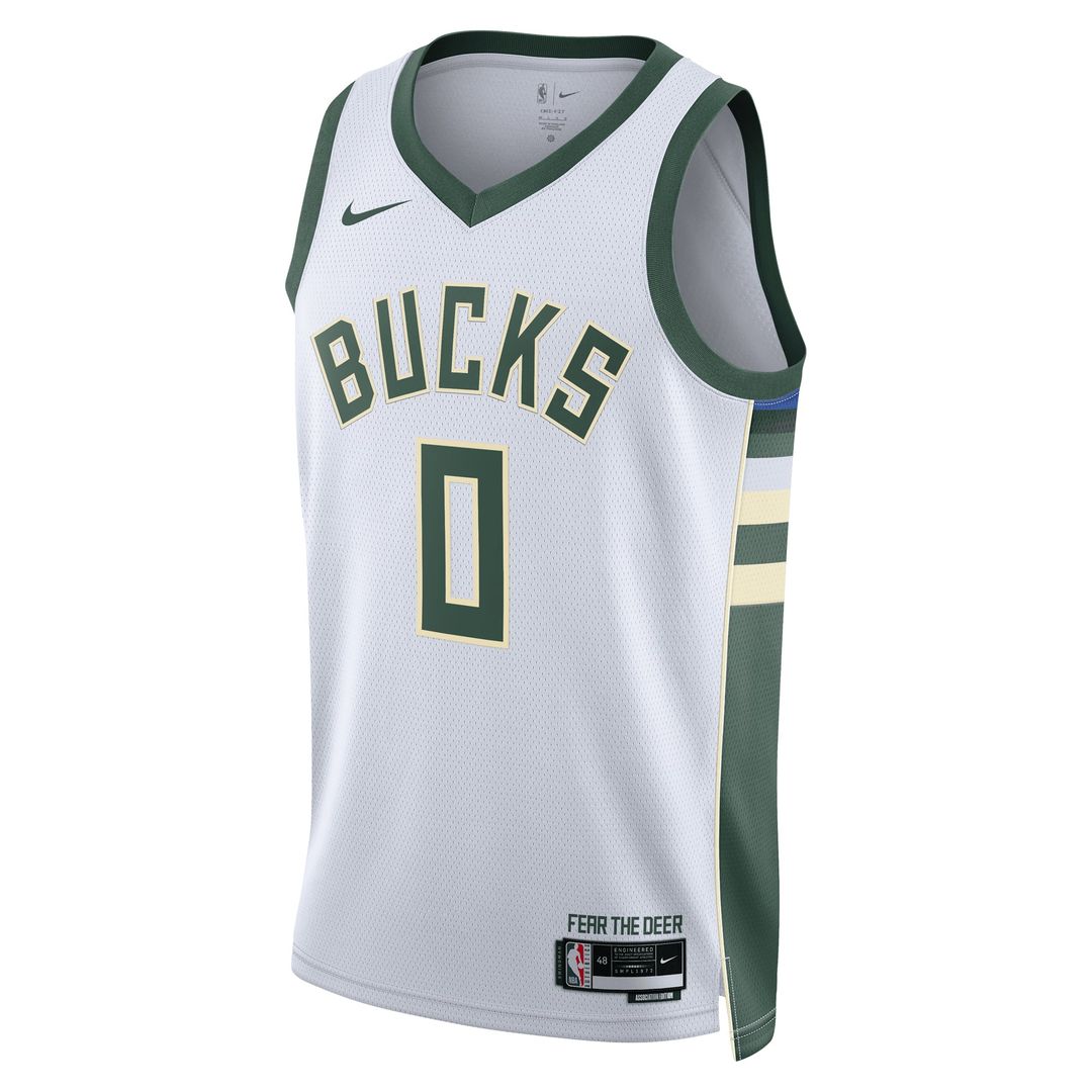 Milwaukee Bucks Damian Lillard Nike Unisex Fear The Deer Swingman Player Jersey - Association Edition - White