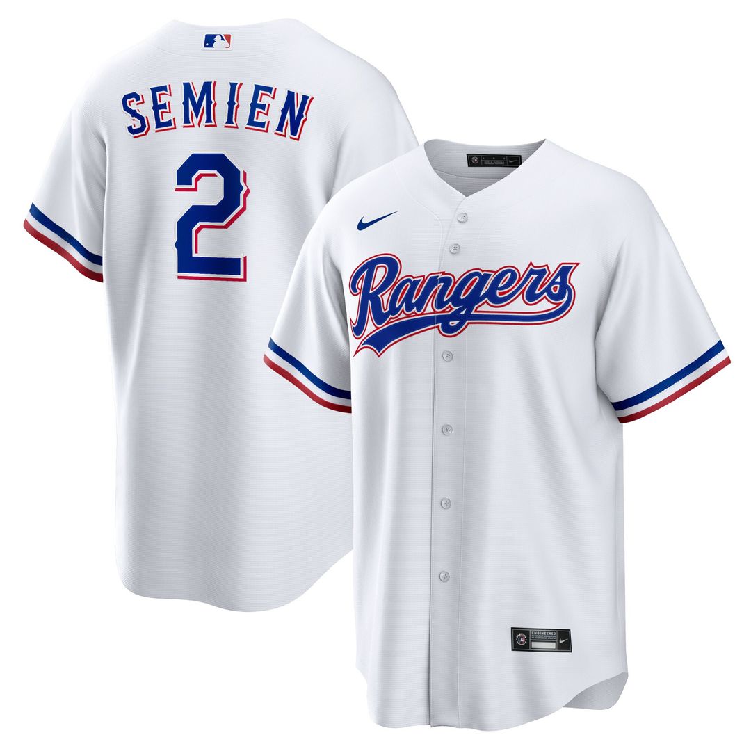 Texas Rangers Marcus Semien Nike Home Replica Player Jersey - White
